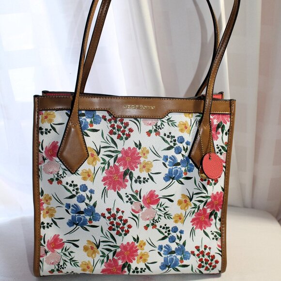 Liz Claiborne Vegan Leather Floral Tote Bag - Picture 2 of 12